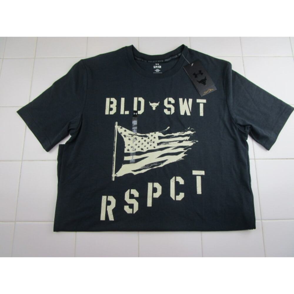 Under Armour Project Rock BSR Vet Day Black Shirt Men's Small